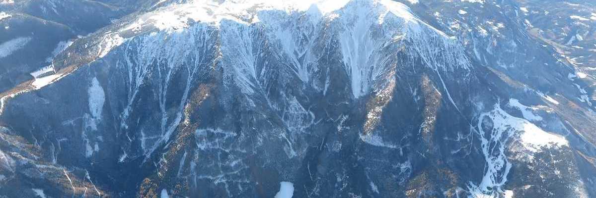 Flugwegposition um 11:49:41: Aufgenommen in der Nähe von Gemeinde Puchberg am Schneeberg, Österreich in 3839 Meter